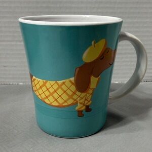 Gibson Home Life Happens Coffee Helps on Back Dachshund on Front Ceramic Mug Cup